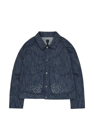 _j.l-a.l_ Mantle Rhinestone-embellished Denim Jacket In Blue