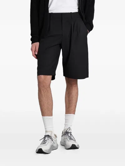 _j.l-a.l_ Mitre Pleated-detail Tailored Shorts In Black