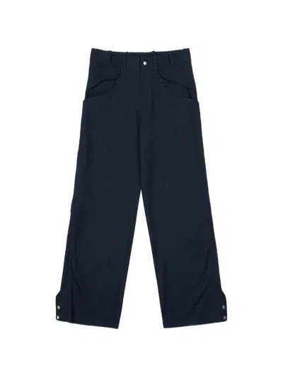 _j.l-a.l_ Permian Piping-detail Trousers In Blue