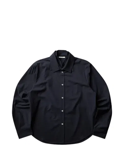 _j.l-a.l_ Triple Collar Long-sleeve Button-down Shirt In Blue