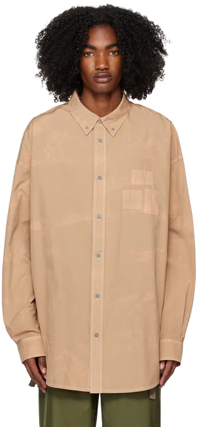 A. A. Spectrum Beige Dressen Shirt In Savanna Brown