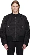 A. A. Spectrum Black Coressen Padded Reversible Jacket In Black Cloud