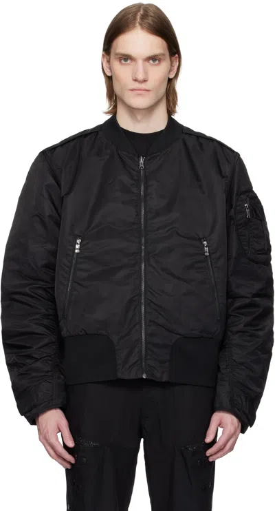 A. A. Spectrum Black Coressen Padded Reversible Jacket In Black Cloud