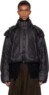 A. A. Spectrum Black Heated Down Jacket In Black Cloud