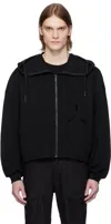 A. A. Spectrum Black Mellows Zip Up Hoodie In Black Cloud