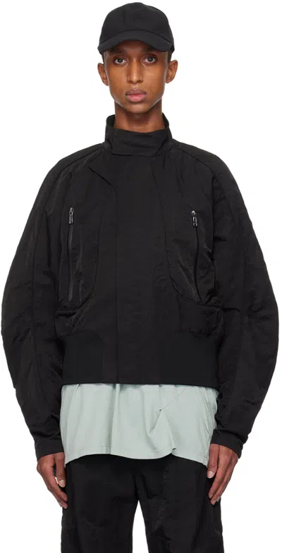 A. A. Spectrum Black Speedway Shell Bomber Jacket In Black Cloud