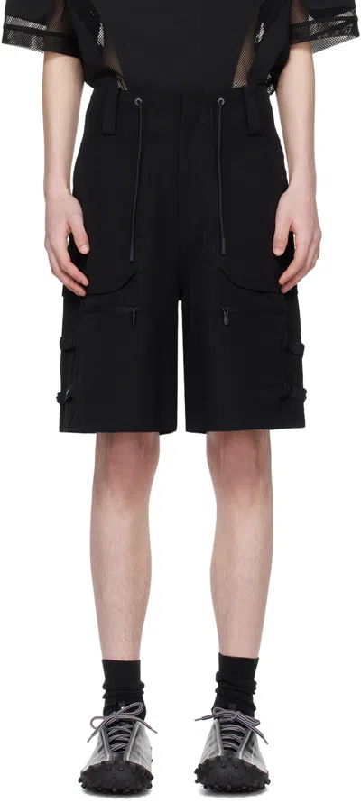 A. A. Spectrum Black Stormer Shorts In Black Rock