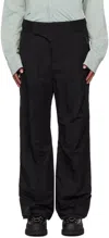 A. A. Spectrum Black Turf Trousers In Black Cloud
