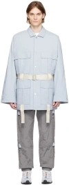 A. A. Spectrum Blue Safari Coat Set In Tanker Blue