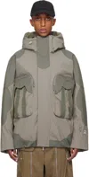 A. A. Spectrum Gray Dadao Padded Jacket In Graphite