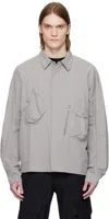 A. A. Spectrum Gray Explotek Shirt In Circular Grey