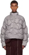 A. A. Spectrum Gray Pileus Down Jacket In Graphite