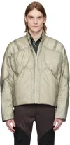 A. A. Spectrum Gray Transfo Convertible Down Jacket In Mist Grey