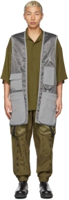 A. A. Spectrum Grey Elonge Vest In Black Stone