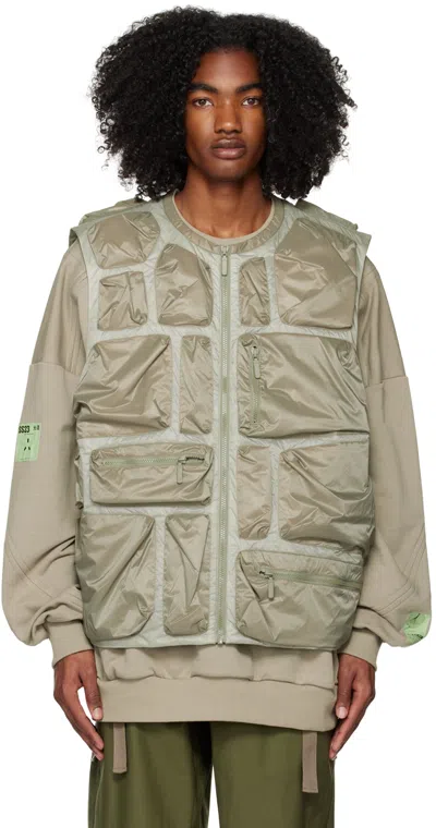 A. A. Spectrum Khaki Great Wall Vest In Clay Grey