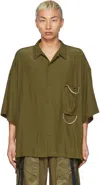 A. A. Spectrum Khaki Sharaf Shirt In Khaki Green