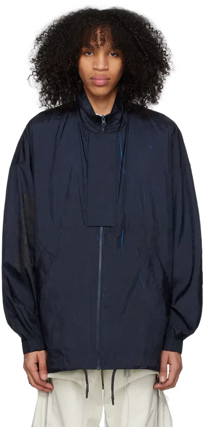 A. A. Spectrum Navy & Blue Alleycat Reversible Jacket In Ink Blue