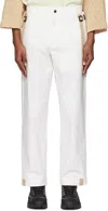 A. A. Spectrum White Blinders Trousers In White Flag