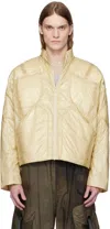 A. A. Spectrum Yellow Transfo Convertible Down Jacket In Chalk
