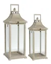 A And B Home Set Of 2 Ivona Garden Candle Lanterns
