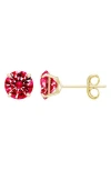 A & M A&m 14k Yellow Gold Round Cubic Zirconia Birthstone Stud Earrings