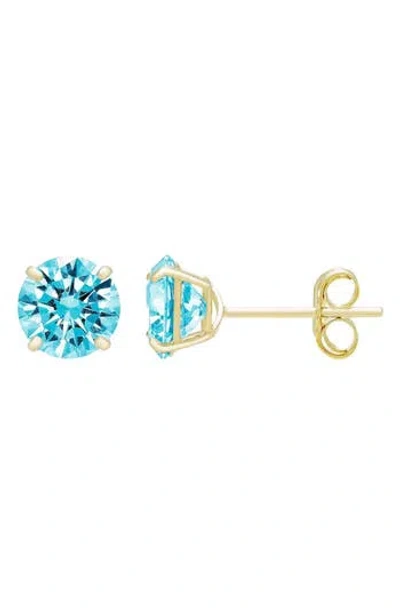 A & M A&m 14k Yellow Gold Round Cubic Zirconia Birthstone Stud Earrings