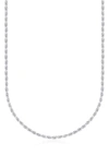 A & M Sterling Silver Rope Chain Necklace In Silver