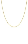 A & M A&m Rope Chain Necklace In Yellow Gold