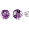 A & M A&m Round Cubic Zirconia Birthstone Stud Earrings In Purple