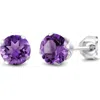 A & M A&m Round Cubic Zirconia Birthstone Stud Earrings In Purple