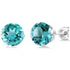 A & M A&m Round Cubic Zirconia Birthstone Stud Earrings In Blue