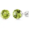 A & M A&m Round Cubic Zirconia Birthstone Stud Earrings In Green