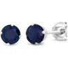 A & M A&m Round Cubic Zirconia Birthstone Stud Earrings In Blue