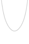 A & M STERLING SILVER CUBAN LINK NECKLACE