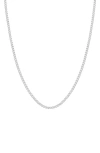 A & M Sterling Silver Cuban Link Necklace In Silver