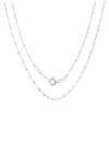 A & M A&m Sterling Silver Singapore Chain Necklace In Silver