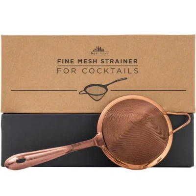 A Bar Above Antique Copper Fine Mesh Strainer