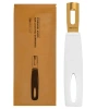 A Bar Above Gold Channel Knife, White Handle In White