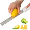 A Bar Above Stainless Steel Citrus Zester With White Handle In Stainless Steel