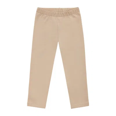 A Basic Brand Kid's Cotton Leggings In Nude In Neutral