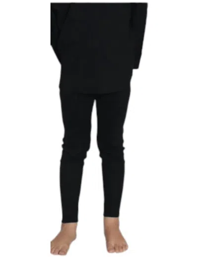 A Basic Brand Kid's Rib Leggings In Black