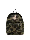 A Bathing Ape 1st Rucksack Mit Camouflage-patch In Grün