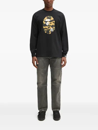 A Bathing Ape 1st Camo Ape Head Sweatshirt In Black