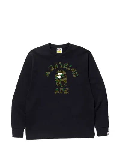 A Bathing Ape 1st Camo College Sweatshirt In Black