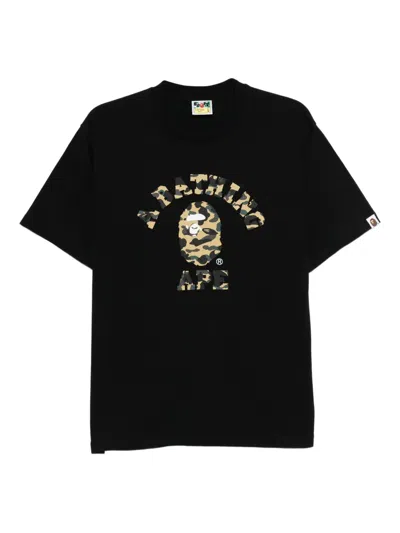 A Bathing Ape 1st Camo College T-shirt In Black