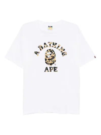 A Bathing Ape 1st Camo College T-shirt In White