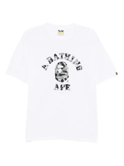 A Bathing Ape 1st Camo College T-shirt In White