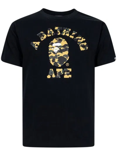 A Bathing Ape 1st Camo College T-shirt In Black