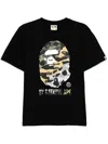 A Bathing Ape 1st Camo Crazy Tee In Black