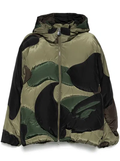A Bathing Ape 1st Camo Down Jacket In Green